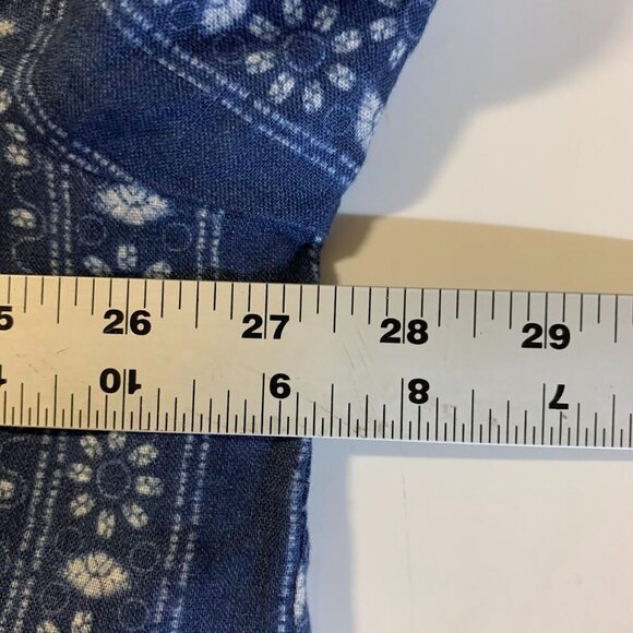 Johnny Was Women's Floral Patchwork Button Up 100% Linen Tunic Top Size M - Picture 11 of 12